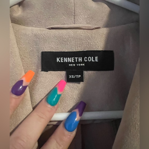 Kenneth Cole faux suede jacket light pink Size X-Small - Picture 3 of 4